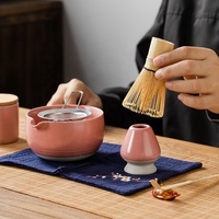 Coffret cadeau de matcha de luxe Anji Newell, ensemble de bols à thé en céramique, accessoires pour le thé japonais avec support fait main pour la présentation
