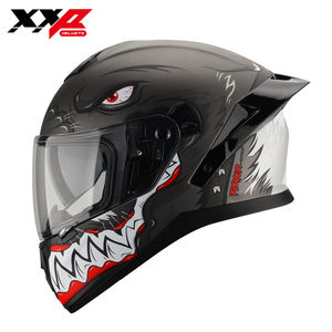 Casco de Motocicleta Integral ABS con Alerón Grande, Visera Exterior Transparente, Visera Interior Negra, Motocross, Liberación Rápida, XXP Warrior, Todas las Estaciones - Product Image 1