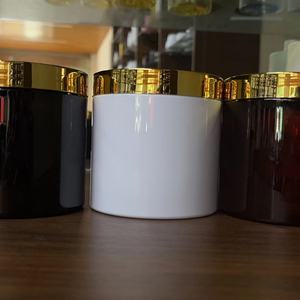 HOT SALE in Africa 16oz 500ml Luxury Gold Lid Cosmetic Packaging Amber Black clear White Hair <b>Oil</b> Plastic Containers <b>Jars</b> - Product Image 2