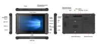 Tablette de téléphone robuste industrielle KEP Factory IP65 Étanche 10 pouces Tablette robuste 2 en 1, tablette PC Android 11 Octa Core 1920x1200