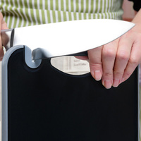 Planches à découper multifonctions avec affûteur, blocs à découper de cuisine, cuisine et aiguiseur de couteaux, en plastique noir
