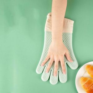 Silicone Oven Mitts Heat Resistant and Antislip Scald Kitchen Oven <b>Gloves</b> Burn Proof Cooking <b>Gloves</b> Proof Oven Mitts - Product Image 4