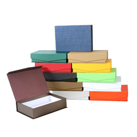 Caja Rígida Plegable de Cartón Negro Hecha a Mano Personalizada, Caja de Regalo Plegable de Cartón Duro Reciclable de Tamaño Personalizado
