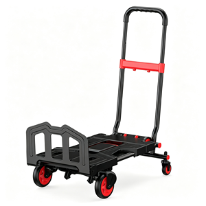 Chariot à plateforme avec roues pivotantes, chariot à main pliable robuste, chariot à plateau pliable 660 lb pour déménagement, entrepôt, bureau - Product Image 4