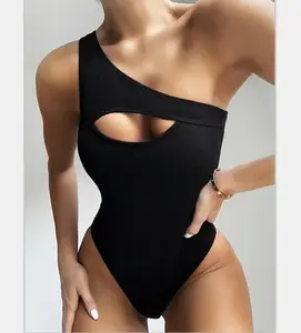 2022 새로운 귀여운 십대 원피스 비키니 비치웨어 Bandeau 조정 가능한 스트랩 수영복 여성 섹시한 수영복