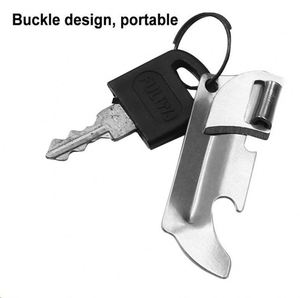Ouvre-bouteille manuel pliable en acier inoxydable portable, écologique, rectangulaire, à 3 lames, compatible lave-vaisselle, pour bouteilles de vin XHD - Product Image 2