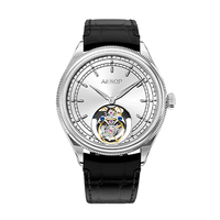 Montre squelette tourbillon pour homme, nouvelle conception OEM/ODM, luxe, saphir, acier inoxydable 316L, étanche, mécanique, montres-bracelets