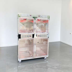 <span class=keywords><strong>Maison</strong></span> pour animaux à double paroi à température constante pour chiens et chats, construction en acier inoxydable, étanche, anti-poils, porte en acrylique, crochet - Product Image 1