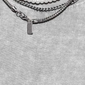 เสื้อยืดสตรีทแวร์ทรงบ็อกซี่สีขาวฟอกกรด หนัก 230 กรัม พิมพ์ลายซิลค์สกรีน ดีไซน์เรียบง่ายสำหรับผู้ชาย - Product Image 5