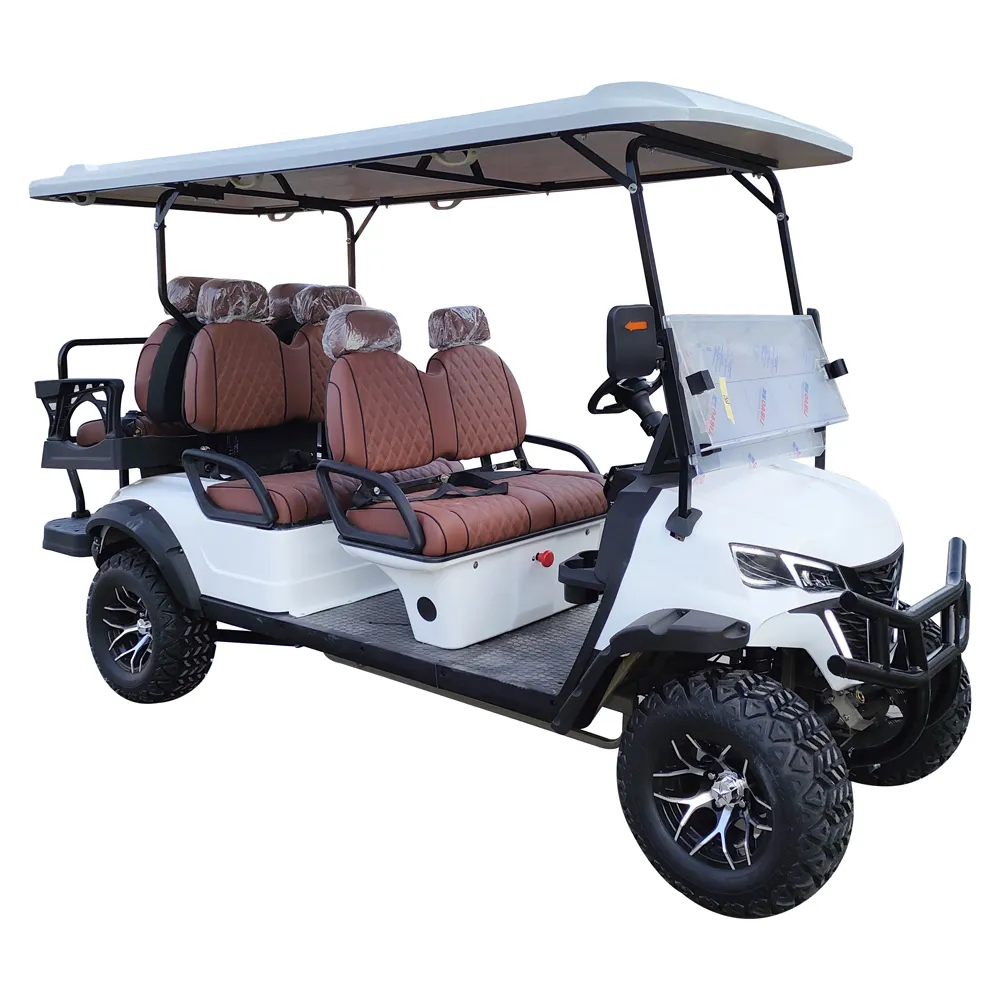 Carrello da Golf elettrico Safari fuoristrada auto 4 6 posti 72v Golf Cart Custom Tour carrello elettrico vendita carrello