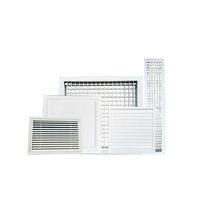 Grille de ventilation extérieure moderne en alliage d'aluminium sur mesure, à persiennes réglables, étanche à la pluie, pour sortie de climatisation et évacuation de salle de bain