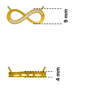 จี้เพชรรูปอินฟินิตี้ทอง 14KT สร้อยคอแบบมินิมอล เครื่องประดับนิรันดร์ พร้อมเพชรแล็บหรือเพชรโมอิสซาไนต์ - Product Image 2