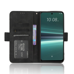 Étui portefeuille à rabat en cuir à rayures vachettes avec emplacements pour plusieurs cartes pour téléphone <span class=keywords><strong>HTC</strong></span> <span class=keywords><strong>U23</strong></span> <span class=keywords><strong>Pro</strong></span> - Product Image 3