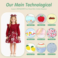 Ensemble robe florale pour petite fille avec bandeau à nœud, robe d'été à manches longues à volants, tenue décontractée pour fête et vacances pour enfants