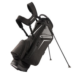 Bolsa de golf de nylon negra impermeable y ligera con soporte, personalizada con el logo de la fábrica BSCI, para hombres. - Product Image 5