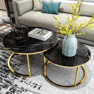 Hiện đại Vòng đá cẩm thạch Bàn cà phê chất lượng cao đồ nội thất phòng khách với đá Bảng điều khiển tốt hơn bán cho nhà sử dụng - Product Image 2