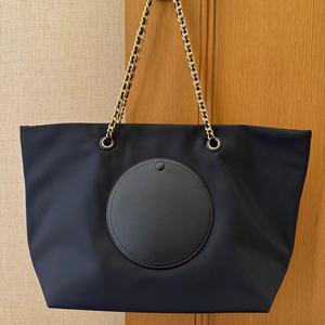 Tote ניילון משקל שרשרת ניילון קל משקל תיק גדול קיבולת mummy zip סגירת תיק כתף צבע אחיד תיק פוליאסטר - Product Image 3