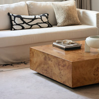 Nouvelle table basse multifonctionnelle en bois massif de style nordique 2026 pour salon et hôtel