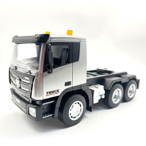 2023 baru 2.4g Remote Control 1:24 Rc Trailer truk traktor Huina 1318 konstruksi Flatbed Rc mobil mainan untuk anak-anak hadiah - Product Image 5