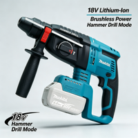 Outils électriques professionnels pour les ingénieurs professionnels et les bricoleurs, perceuse à percussion sans fil Makita 18V Li-ion, moteur sans balais