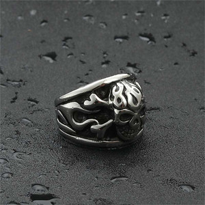 <b>Skull</b> <b>Ring</b> Men's Stainless Steel Retro Punk Style Silver Color Gift Jewelry 260106 - Product Image 4