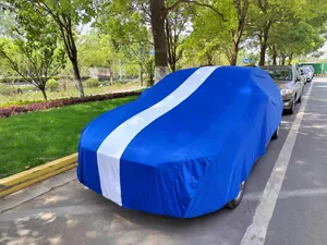 Op Maat Gemaakte Satijnen Autohoes Zachte Spandex Indoor Krasbestendige Anti-Stof Stretch Nylon Autohoezen Voor Autoshows