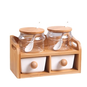 Criativo Cerâmica Condimento jar <span class=keywords><strong>set</strong></span> Kitchenware Spice <span class=keywords><strong>Container</strong></span> <span class=keywords><strong>Set</strong></span> Frasco cerâmico Condimento conjunto com colher - Product Image 3