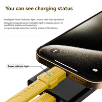 Cable USB 4 portátil tipo llavero con indicador de luz LED, cable corto USB C a C de 240W, cable de datos FPC de 80Gbps para video 8K