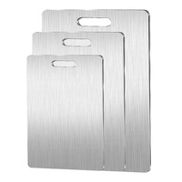 Fabrieksdirect, op maat gemaakte logo 304 roestvrijstalen antibacteriële snijplank, food grade titanium gecoate keukenplank voor deeg