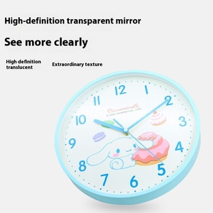 Sáng Tạo Kuromi Phim Hoạt Hình Đồng Hồ Treo Tường Dễ Thương Im Lặng Nhựa Đồng Hồ Cho Cô Gái Cho Phòng Khách Và Phòng Trẻ Em Nghệ Thuật Thiết Kế - Product Image 3