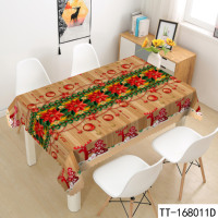 Nouvelle nappe de table rectangulaire imprimée pour Noël, nappe de table en PVC imperméable à l'eau et à l'huile