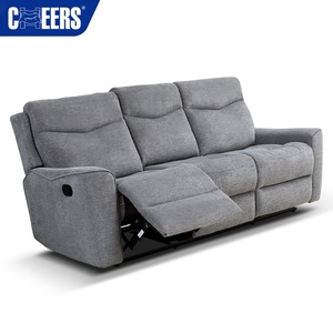 Canapé inclinable en tissu MANWAH CHEERS pour salon, ensemble de canapé 3 places avec table pliable et porte-gobelets - Product Image 2