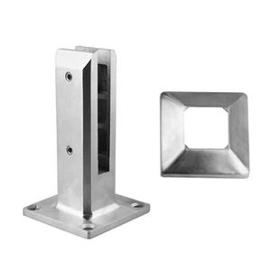 Rubinetto in vetro montato sul ponte quadrato di classificazione pesante 6.3 in acciaio inossidabile da 2205'' - Product Image 2