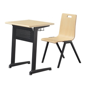 Conjunto de <span class=keywords><strong>Silla</strong></span> y Escritorio Escolar Moderno con Asiento de Madera de Haya, Estructura de Acero, Garantía de 3 Años, Mecanismo de Gravedad <span class=keywords><strong>para</strong></span> Uso Comercial - Product Image 5