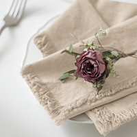 Serviettes en tissu de coton personnalisées, serviettes de table réutilisables, vente en gros