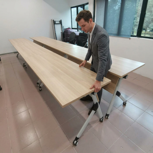 Modern Height <b>Adjustable</b> School <b>Desk</b> Wood Top Minimalist Design Commercial Furniture for Classroom Use - Product Image 1
