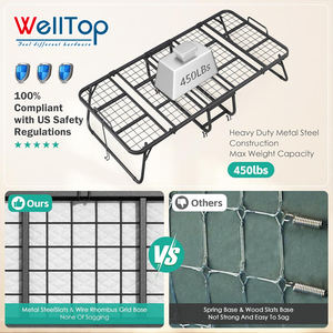 WELLTOP Robustes Metall-Klappsofa mit Matratze – Modernes Design für Büro, Hotel & Schule - Product Image 5