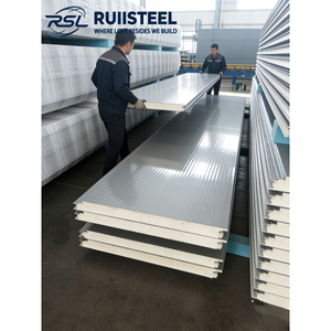 Panneau d'<span class=keywords><strong>isolation</strong></span> pour entrepôt frigorifique RUIISTEEL, panneau sandwich PU/PIR, fabrication directe en usine, <span class=keywords><strong>isolation</strong></span> thermique haute efficacité - Product Image 2