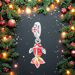 Chanceux Koi poisson enfants pendentif perles perles rougeoyantes classique <span class=keywords><strong>argent</strong></span> plaqué alliage zircone perles lunette réglage forme de <span class=keywords><strong>coeur</strong></span> - Product Image 2