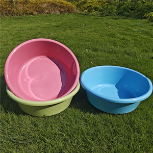 Grand bac en plastique de 60 cm de diamètre, profond et épaissi, avec deux poignées, pour usage domestique - Product Image 4