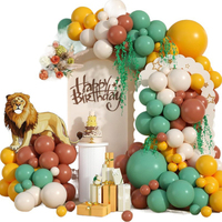 Kit d'arche de guirlande de ballons Jungle Safari pour la décoration de fête sur le thème des animaux pour la fête de naissance