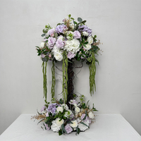 Boule de fleurs artificielles en soie rose à bas prix, centre de table floral coloré, vente directe d'usine chinoise
