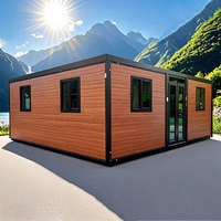 Villa de luxe préfabriquée Ready Voros à 2 chambres, mini-maison conteneur légère en acier, résidence portable et extensible avec salon