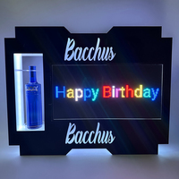 APP DIY babillard mobile acrylique glorificateur VIP affichage chapiteau lettres signe LED bouteille présentateur pour boîte de nuit bar