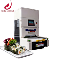 Machine entièrement automatique de formage et de découpe de sushis, machine à faire des sushis ronds et carrés au saumon, machine à découper les makis pour restaurant de sushis