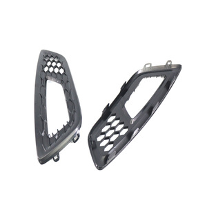 Ford Focus Fog Light Bezels 2015-2017 Black <b>ABS</b> Clip On Front Bumper Cover Trim - Product Image 2
