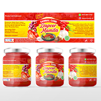Autocollant d'emballage alimentaire en verre imprimé Bopp étanche personnalisé de pot de piment, étiquette en vinyle pour bouteille de Sauce piquante