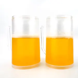 Гелевая морозильная пивная чашка для холодных напитков, двухслойная пластиковая чашка для льда, 450 мл, пивная кружка с двойной стенкой