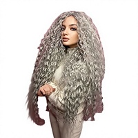 Extensions de tresses au crochet en fibre haute température, longues, à ondulations profondes, double trame, 30 pouces de longueur étirée, vente en gros