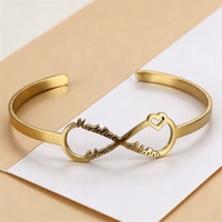 Pulsera de Acero Inoxidable con Certificación CE, Regalo de San Valentín, Ciclo Infinito, Personalizable